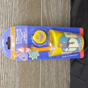 Official blippi soft tooth brush cup set